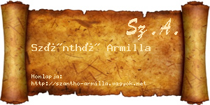 Szánthó Armilla névjegykártya